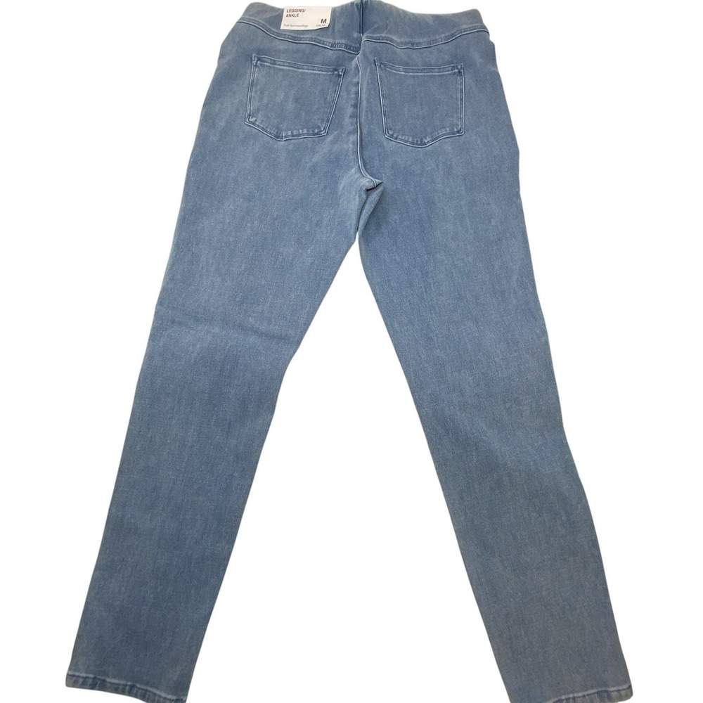 Soft Surroundings Light Wash Ankle Legging Jeans Blue Pull On Size M 10-12 - Picture 3 of 12
